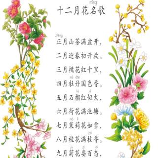 12月花名歌图片