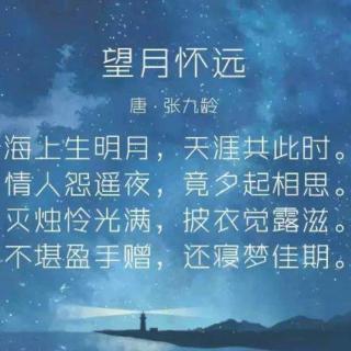 《望月怀远》唐.张九龄