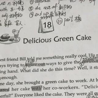 delicious green cake