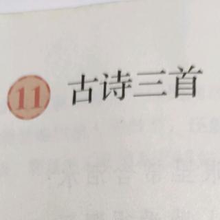 背诵古诗三首