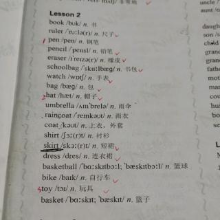 新课标lesson2单词