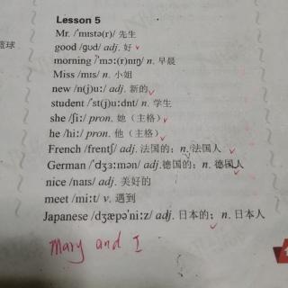 新课标lesson5单词