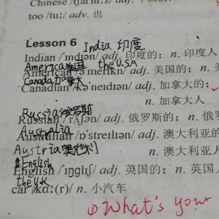 新课标lesson6单词