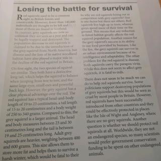 Losing the battle for survival para1 by Seven
