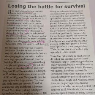 Loosing the battle for survival para1by Seven
