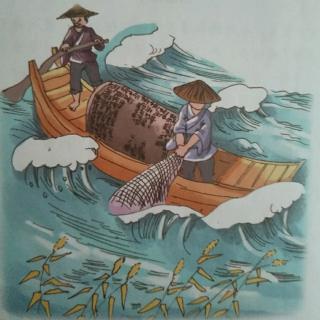 江上渔者卡通图片图片