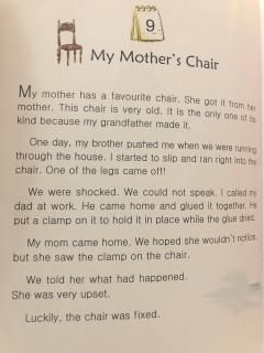 9.My mother's chair