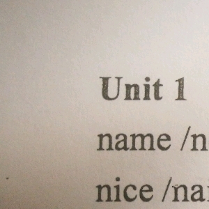 张一诺朗读Unit 1单词