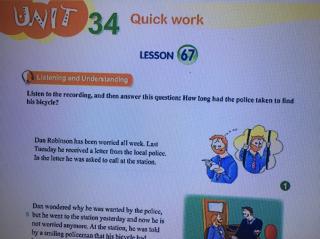 Unit 34 lesson 67- Quick work