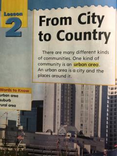 Lesson 2 From city to country