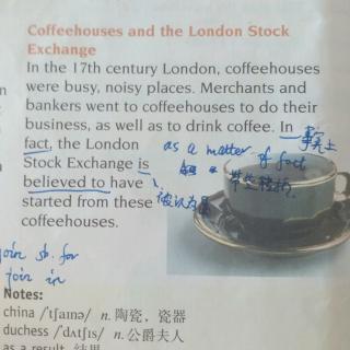 Coffeehouses and the London Stock Exchange