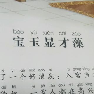 《红楼梦》第六回 宝玉显才藻