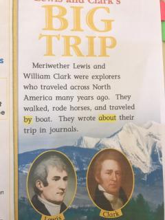 Lewis and Clark's big trip