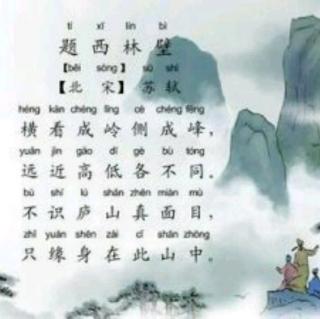 古诗词学习苏轼《题西林壁》45