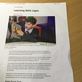 Time for kids: Learning with Legos--Eric