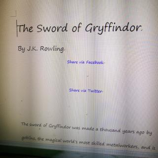 Sword of Gryffindor  0923