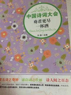 中国诗词大会  劝君更尽一杯酒