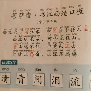 古诗《菩萨蛮 书江西造口壁》