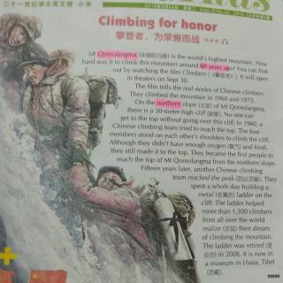 Climbing for honor