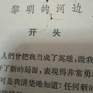 小说《黎明的河边》峻青一