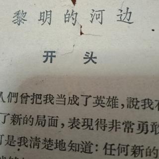 小说《黎明的河边》二