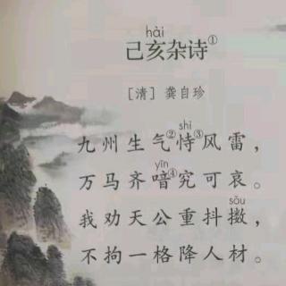 五上己亥杂诗  作者：龚自珍  朗读：郝好