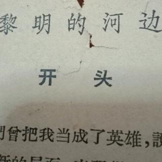 小说《黎明的河边》五