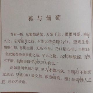 小古文76《狐与葡萄》