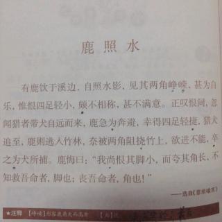 小古文79《鹿照水》