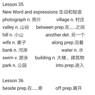新1 Lesson35-36 单词