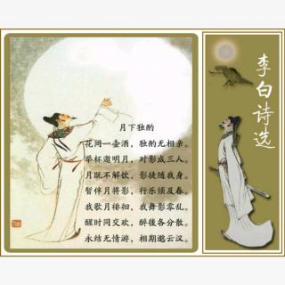 《月下独酌》唐•李白