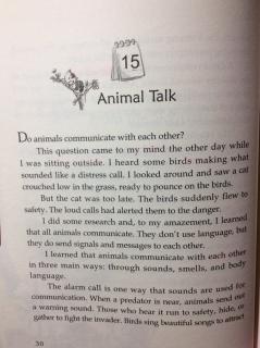 9-15 Animal Talk