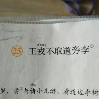 25王戎不取道旁李