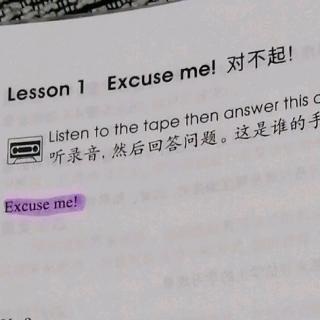 Lesson1    Excuse me（背）