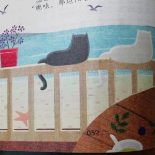 阳台栏杆上的小猫