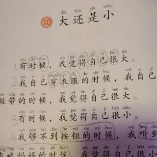 背诵课文《大还是小》