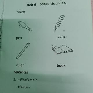 unit6 school supplies