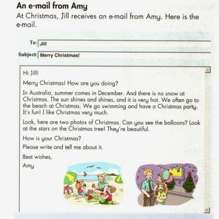 An e-mail from Amy