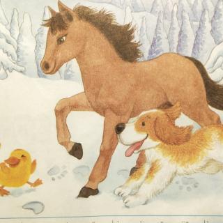 雪地里的小画家