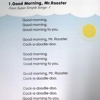 001 good morning, mr. rooster学唱讲解