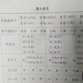 第六单元知识点