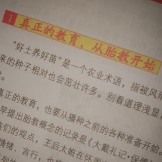 零岁开始的教育1.真正的教育从胎教开始