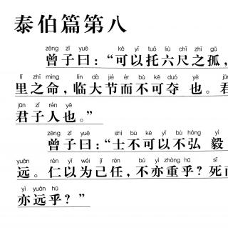  49、《论语》讲解版（泰伯篇8.6-8.7）