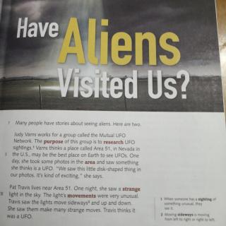 Have Aliens visited Us?