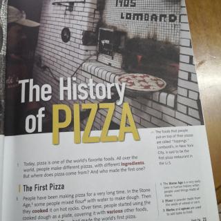 The history of Pizza