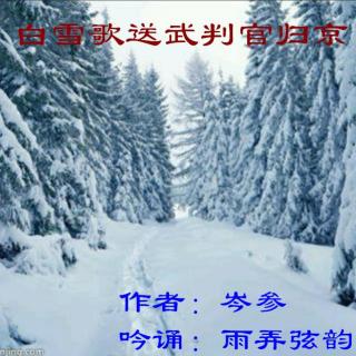 白雪歌送武判官归京