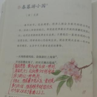 語(yǔ)文素養(yǎng)讀本～四下～13.春暮游小園