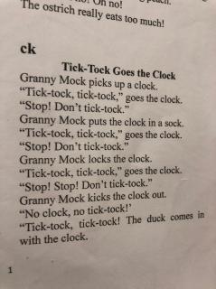 Tick-tock Goes the clock