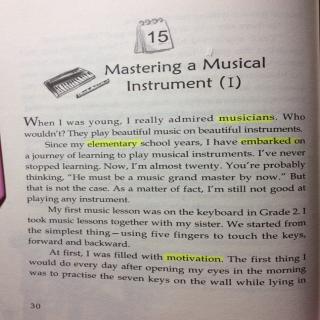 11-15 Mastering A Musical Instrument（1）