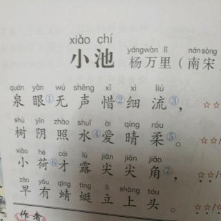 《小池》杨万里(南宋)